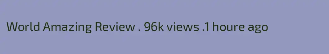World Amazing Review . 96k views .1 houre ago
